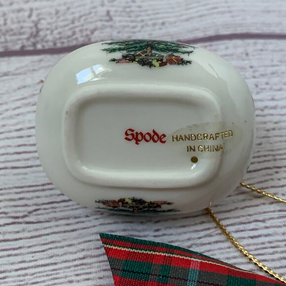 Vintage Spode Miniature Sugar Box Bowl Christmas Tree Ornament NO BOX - Picture 8 of 11